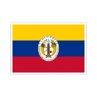 Flag of New Granada 1830-1834 (Colombia) STICKER Vinyl Kiss-Cut Decal 2 Inch White - The Sticker Space
