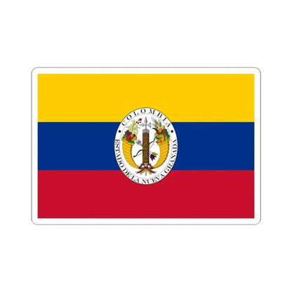 Flag of New Granada 1830-1834 (Colombia) STICKER Vinyl Kiss-Cut Decal 4 Inch White - The Sticker Space