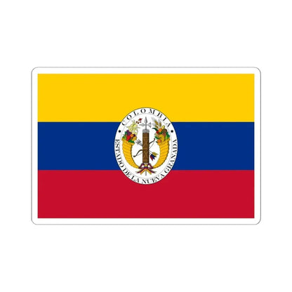Flag of New Granada 1830-1834 (Colombia) STICKER Vinyl Kiss-Cut Decal 6 Inch White - The Sticker Space