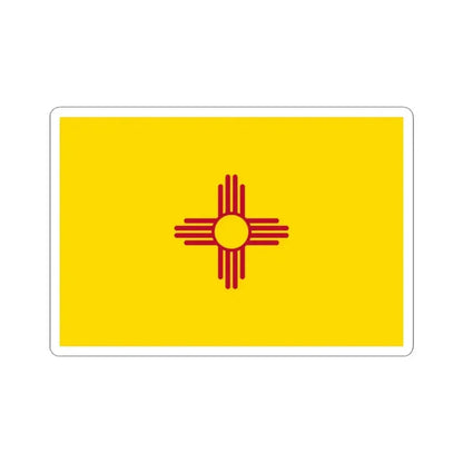 Flag of New Mexico 3-2 (United States) STICKER Vinyl Kiss-Cut Decal 3 Inch White - The Sticker Space
