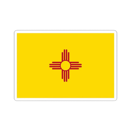 Flag of New Mexico 3-2 (United States) STICKER Vinyl Kiss-Cut Decal 4 Inch White - The Sticker Space