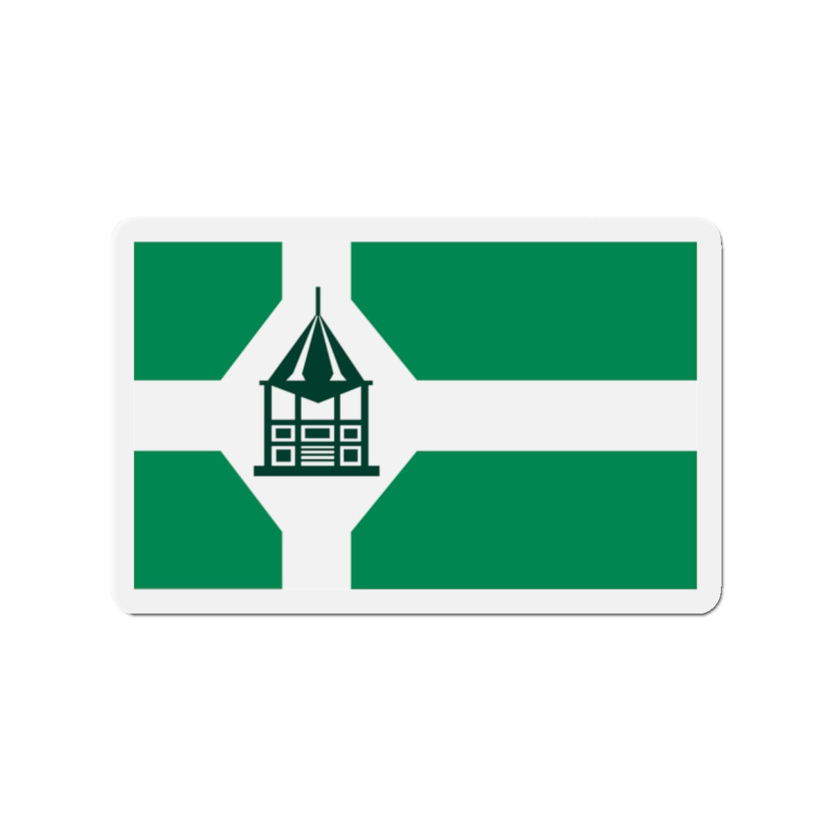 Flag of New Milford Connecticut - Die-Cut Magnet-2" x 2"-The Sticker Space