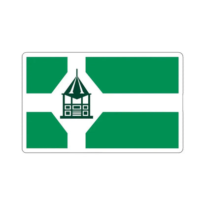 Flag of New Milford, Connecticut - STICKER Vinyl Kiss-Cut Decal 2 Inch White - The Sticker Space