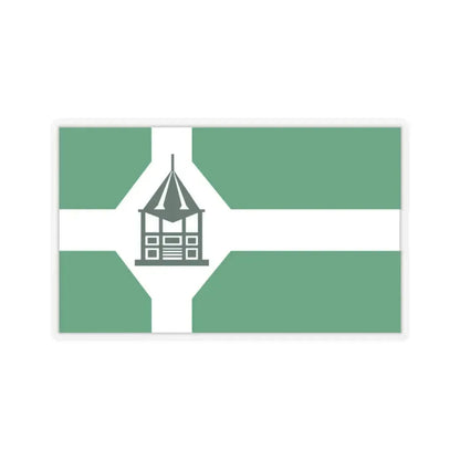 Flag of New Milford, Connecticut - STICKER Vinyl Kiss-Cut Decal 3 Inch Transparent - The Sticker Space