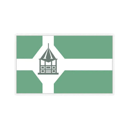 Flag of New Milford, Connecticut - STICKER Vinyl Kiss-Cut Decal 6 Inch Transparent - The Sticker Space