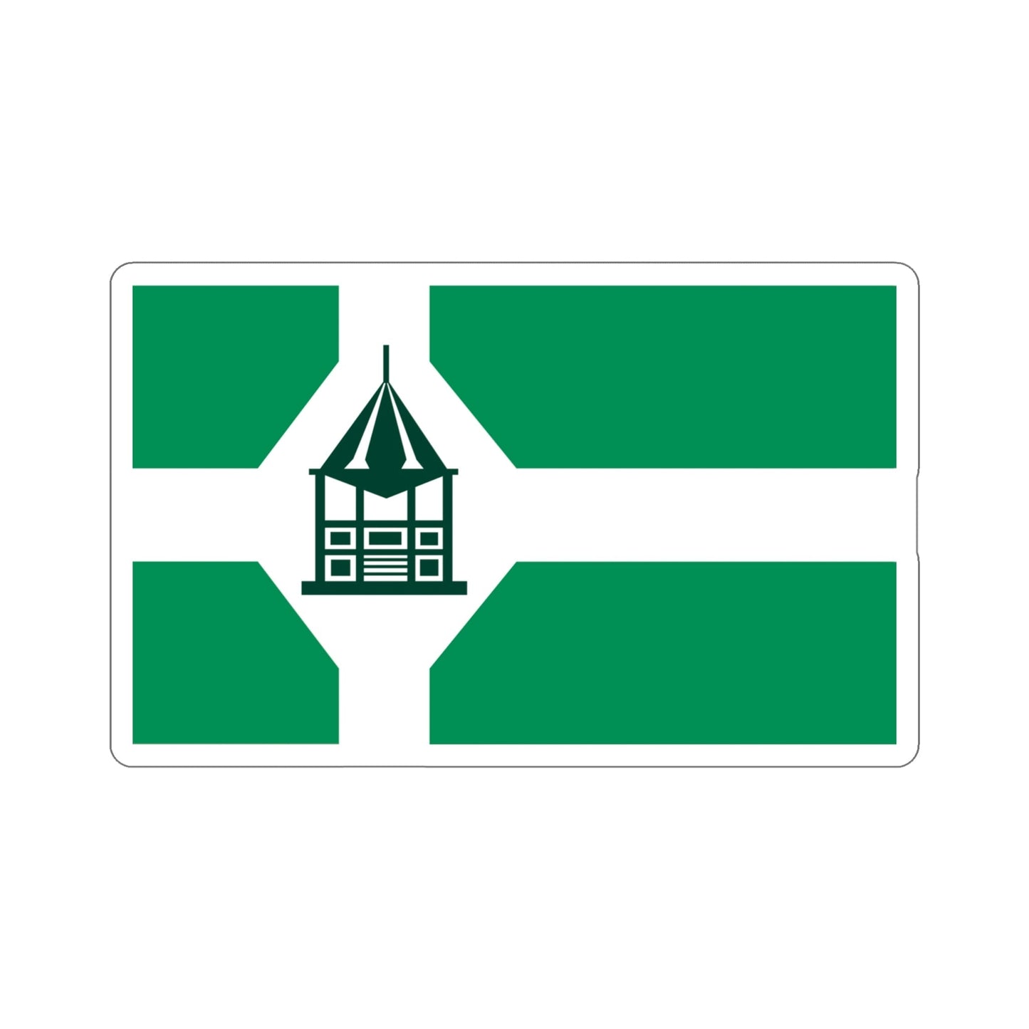 Flag of New Milford Connecticut USA STICKER Vinyl Die-Cut Decal-4 Inch-The Sticker Space