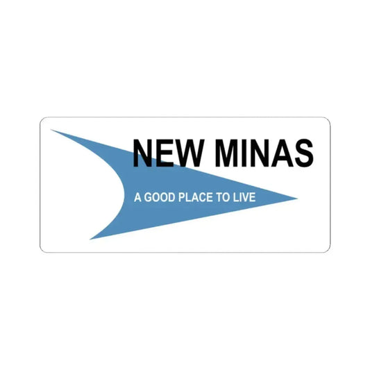 Flag of New Minas Nova Scotia (Canada) STICKER Vinyl Kiss-Cut Decal 2 Inch White - The Sticker Space