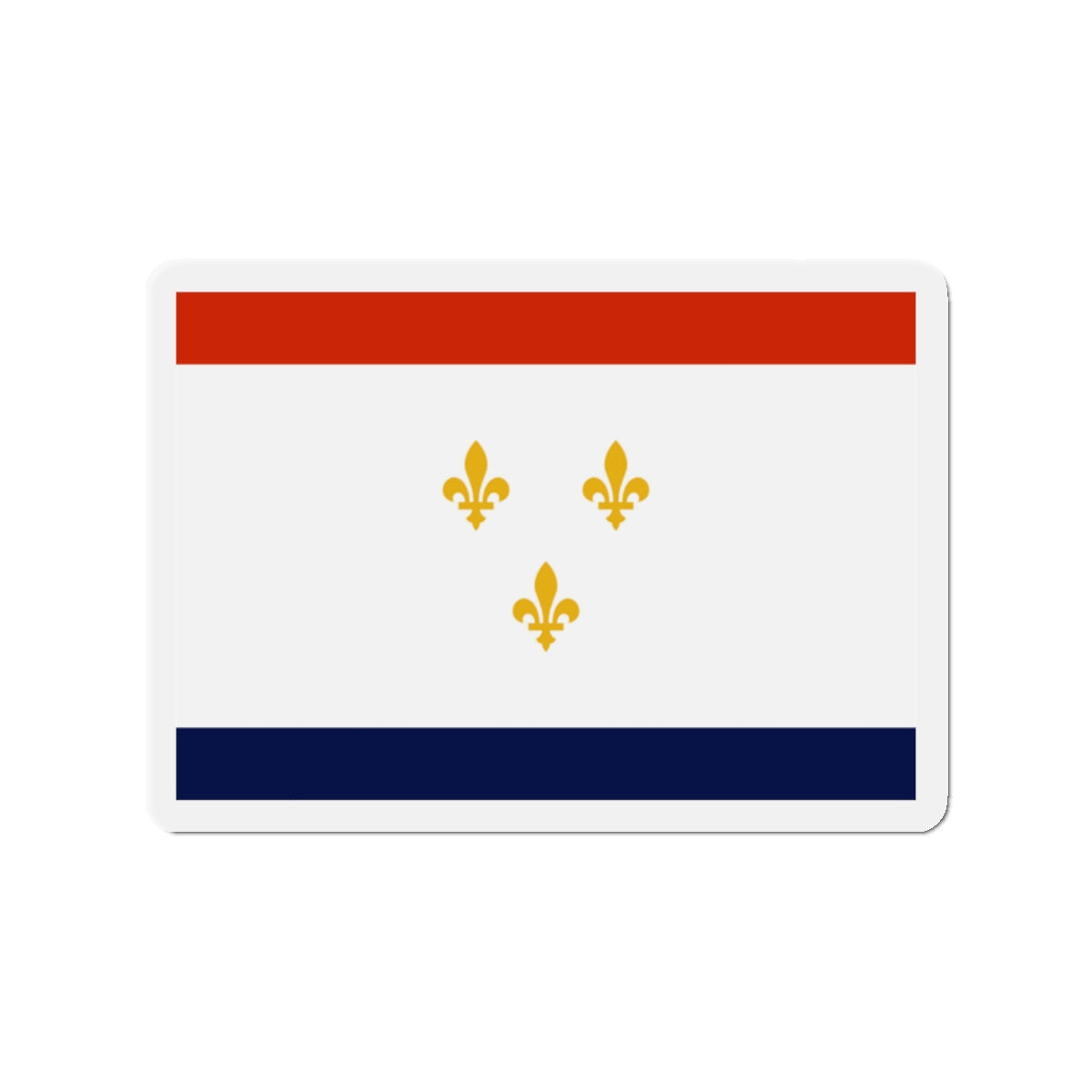 Flag of New Orleans Louisiana - Die-Cut Magnet-2" x 2"-The Sticker Space