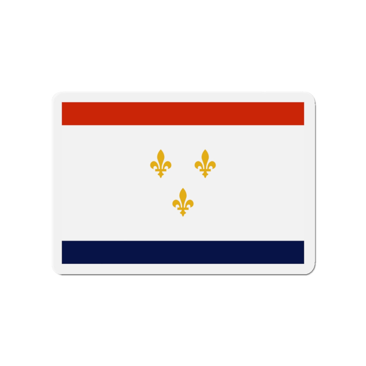 Flag of New Orleans Louisiana - Die-Cut Magnet-3" x 3"-The Sticker Space