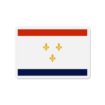 Flag of New Orleans Louisiana - Die-Cut Magnet-3" x 3"-The Sticker Space