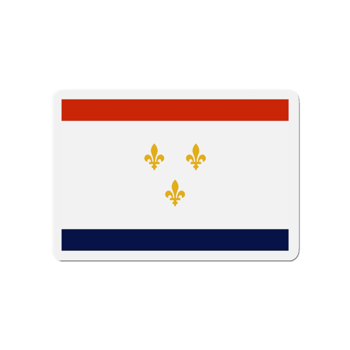 Flag of New Orleans Louisiana - Die-Cut Magnet-4" x 4"-The Sticker Space