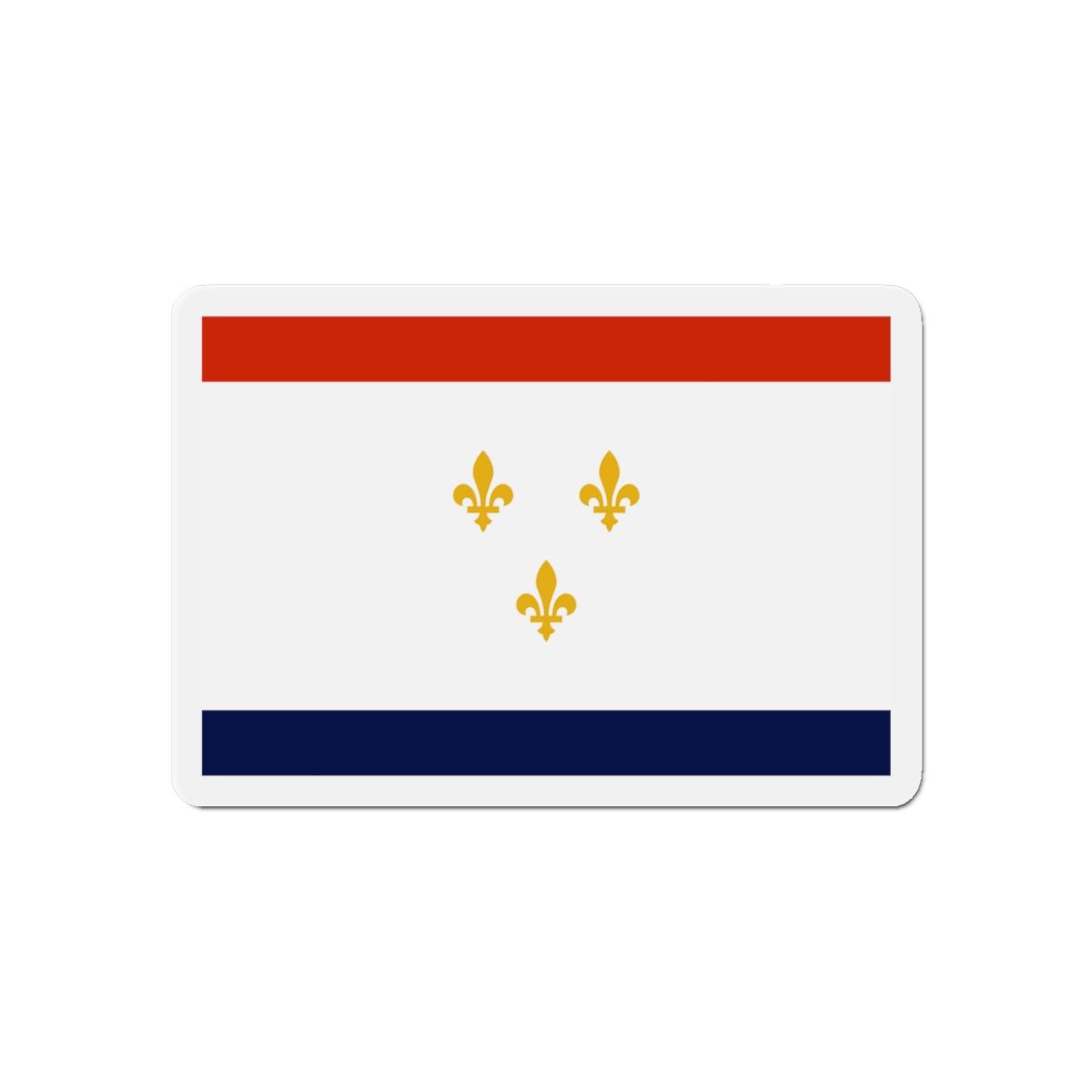 Flag of New Orleans Louisiana - Die-Cut Magnet-6 × 6"-The Sticker Space