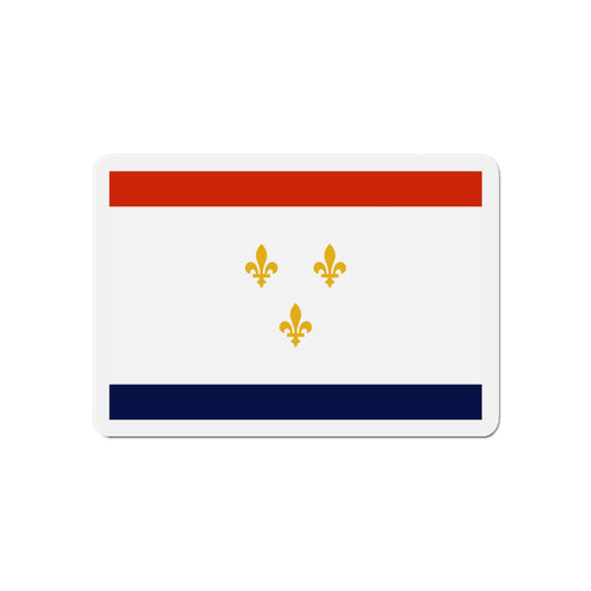 Flag of New Orleans Louisiana - Die-Cut Magnet-6 × 6"-The Sticker Space