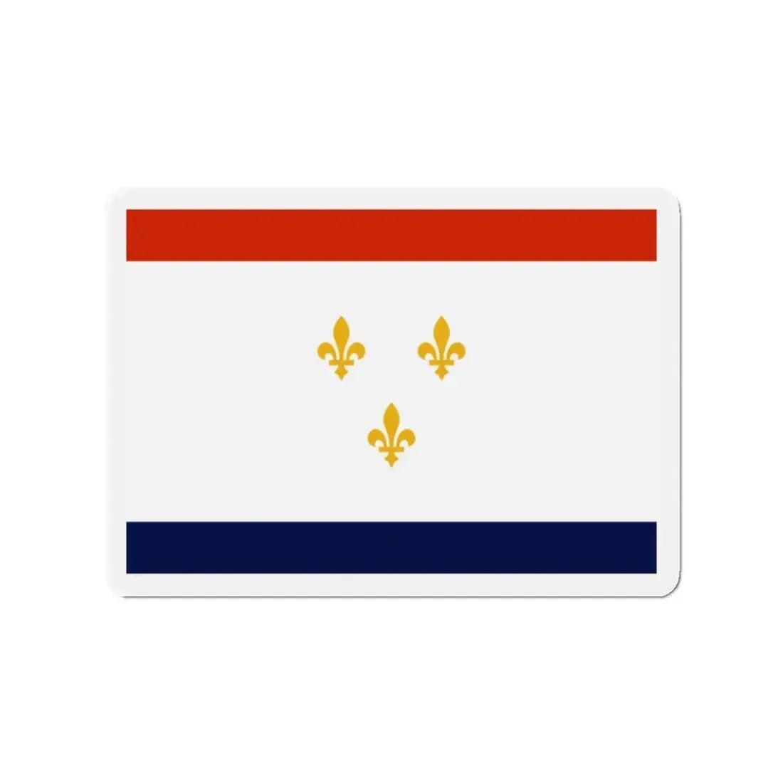 Flag of New Orleans Louisiana - Refrigerator Magnet 2 Inch - The Sticker Space
