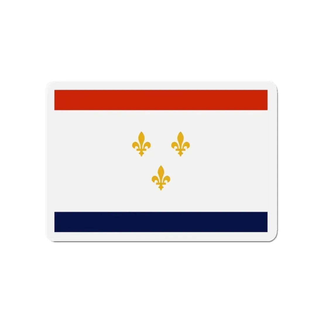 Flag of New Orleans Louisiana - Refrigerator Magnet 3 Inch - The Sticker Space