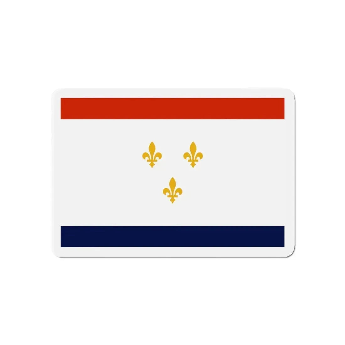 Flag of New Orleans Louisiana - Refrigerator Magnet 4 Inch - The Sticker Space