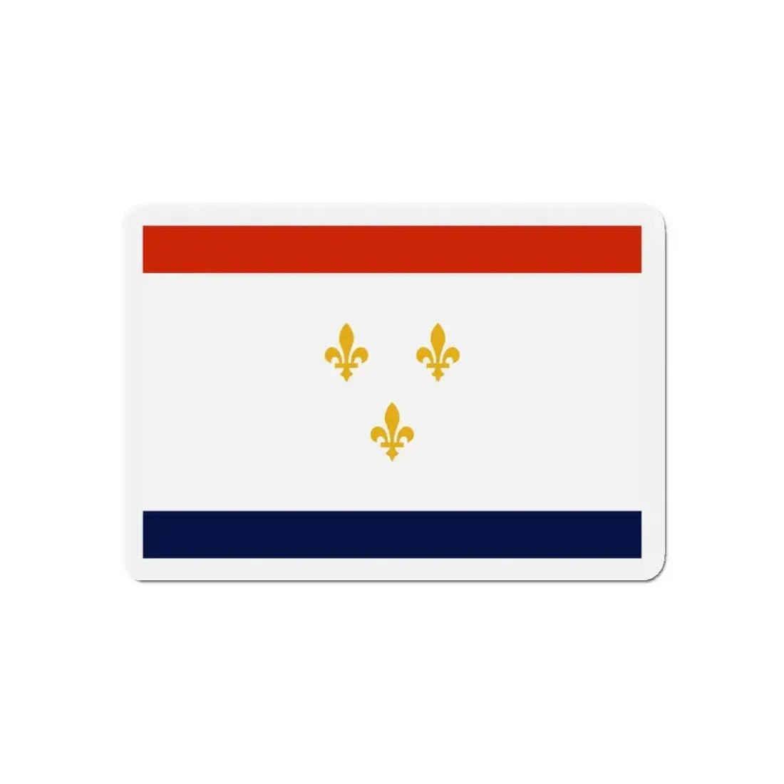 Flag of New Orleans Louisiana - Refrigerator Magnet 5 Inch - The Sticker Space