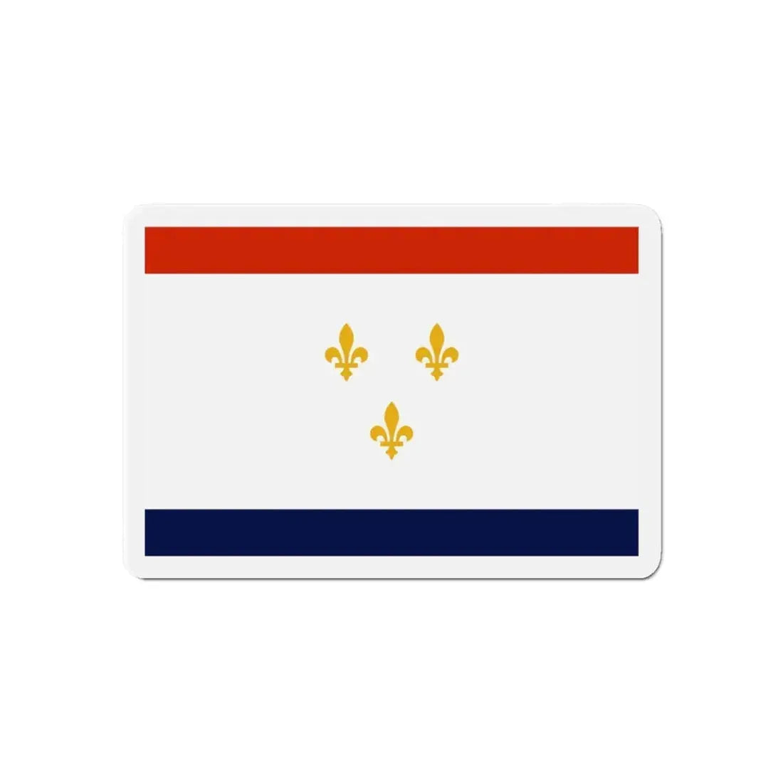 Flag of New Orleans Louisiana - Refrigerator Magnet 6 Inch - The Sticker Space