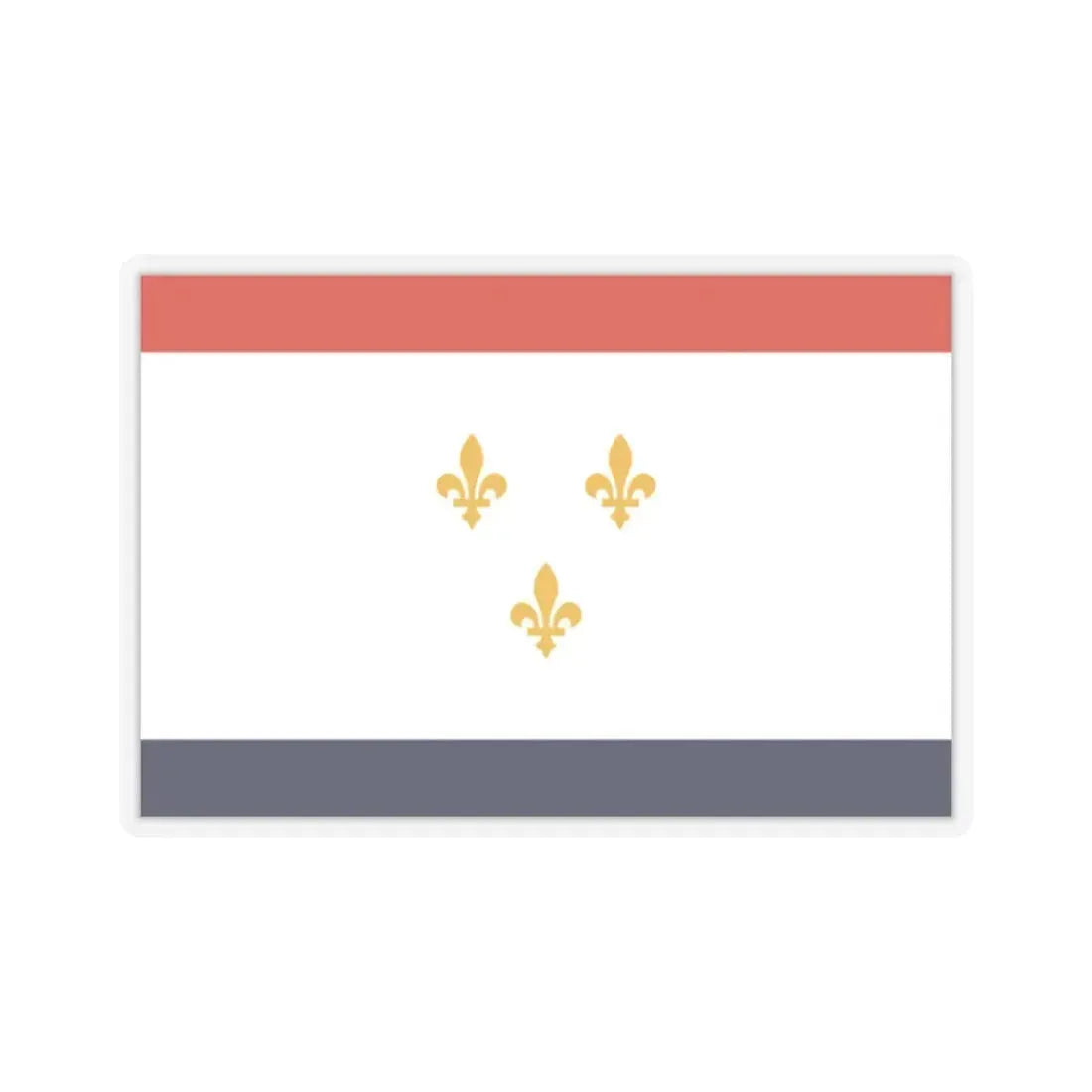 Flag of New Orleans, Louisiana - STICKER Vinyl Kiss-Cut Decal 2 Inch Transparent - The Sticker Space