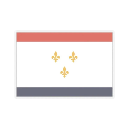 Flag of New Orleans, Louisiana - STICKER Vinyl Kiss-Cut Decal 2 Inch Transparent - The Sticker Space