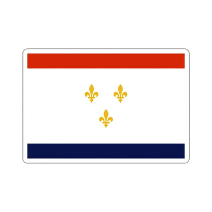 Flag of New Orleans, Louisiana - STICKER Vinyl Kiss-Cut Decal 2 Inch White - The Sticker Space