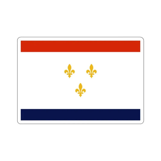 Flag of New Orleans, Louisiana - STICKER Vinyl Kiss-Cut Decal 2 Inch White - The Sticker Space