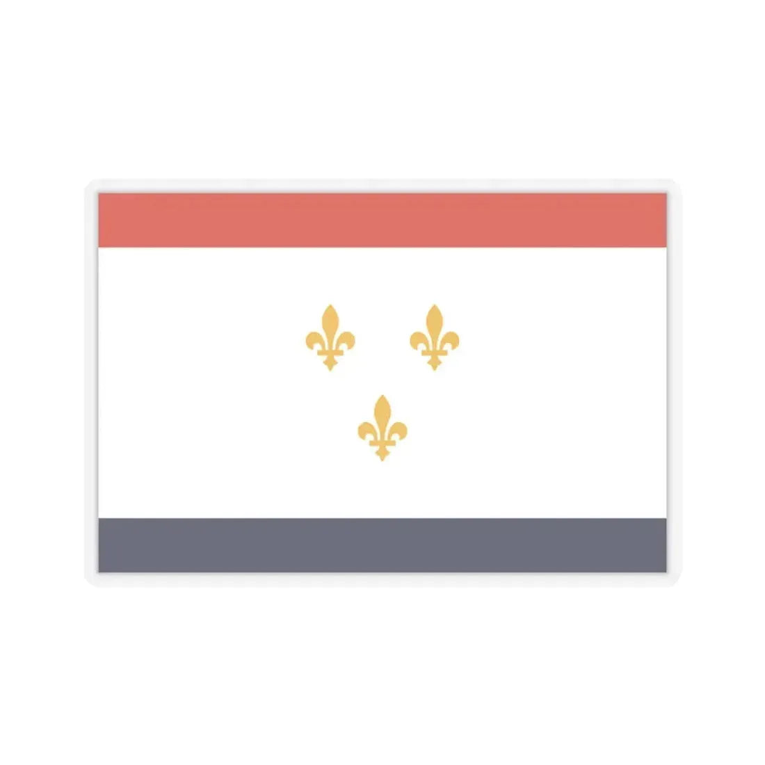 Flag of New Orleans, Louisiana - STICKER Vinyl Kiss-Cut Decal 3 Inch Transparent - The Sticker Space
