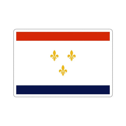 Flag of New Orleans, Louisiana - STICKER Vinyl Kiss-Cut Decal 3 Inch White - The Sticker Space