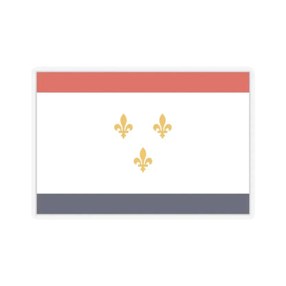 Flag of New Orleans, Louisiana - STICKER Vinyl Kiss-Cut Decal 4 Inch Transparent - The Sticker Space