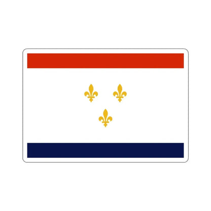 Flag of New Orleans, Louisiana - STICKER Vinyl Kiss-Cut Decal 4 Inch White - The Sticker Space