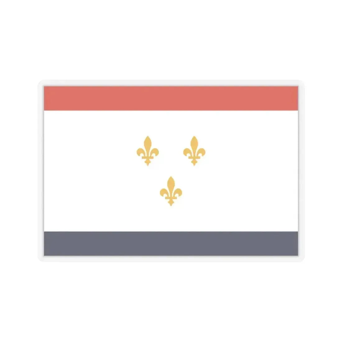 Flag of New Orleans, Louisiana - STICKER Vinyl Kiss-Cut Decal 6 Inch Transparent - The Sticker Space