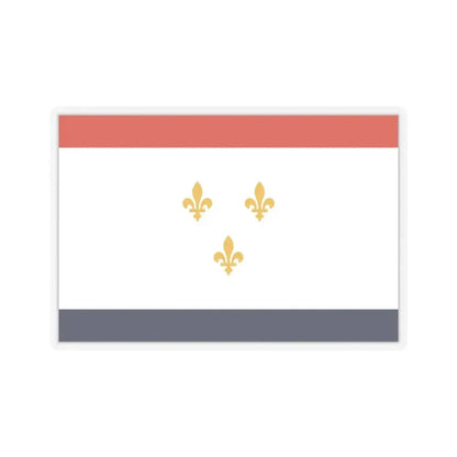 Flag of New Orleans, Louisiana - STICKER Vinyl Kiss-Cut Decal 6 Inch Transparent - The Sticker Space
