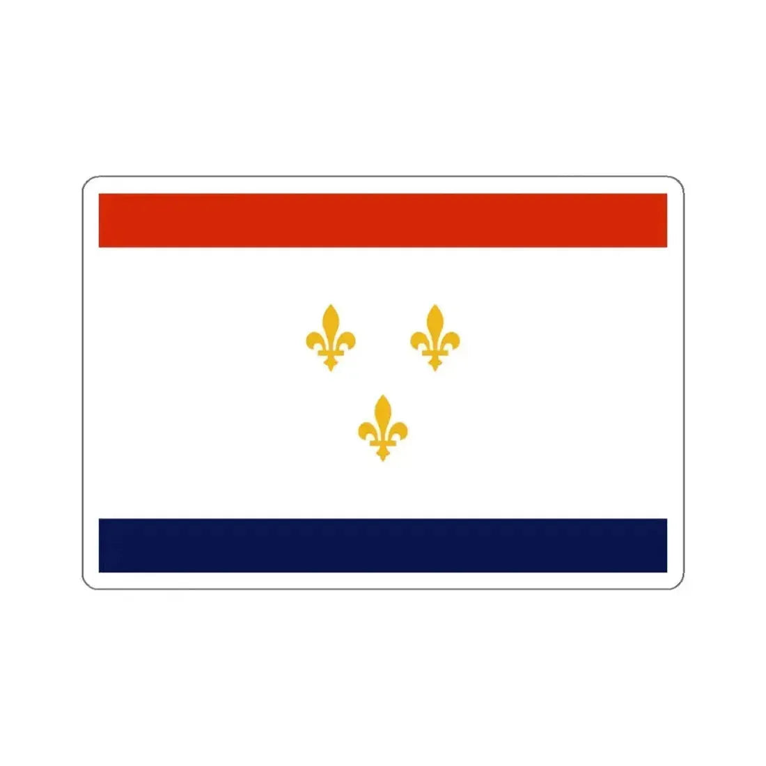 Flag of New Orleans, Louisiana - STICKER Vinyl Kiss-Cut Decal 6 Inch White - The Sticker Space
