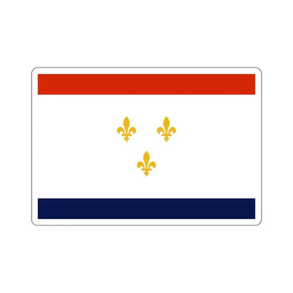 Flag of New Orleans, Louisiana - STICKER Vinyl Kiss-Cut Decal 6 Inch White - The Sticker Space