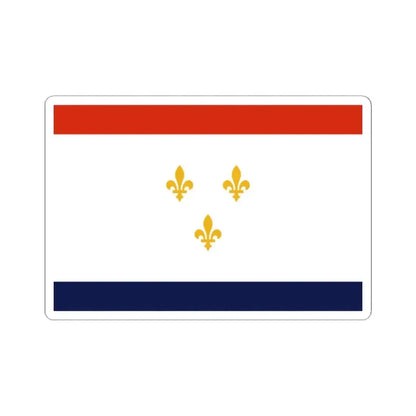 Flag of New Orleans Louisiana (United States) STICKER Vinyl Kiss-Cut Decal 2 Inch White - The Sticker Space