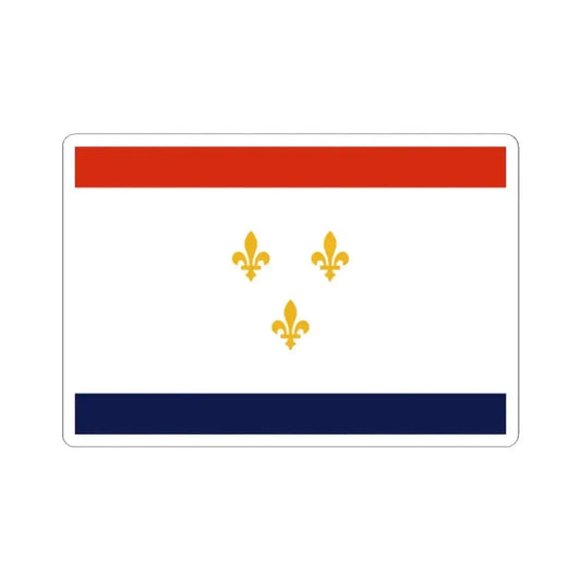 Flag of New Orleans Louisiana (United States) STICKER Vinyl Kiss-Cut Decal 2 Inch White - The Sticker Space