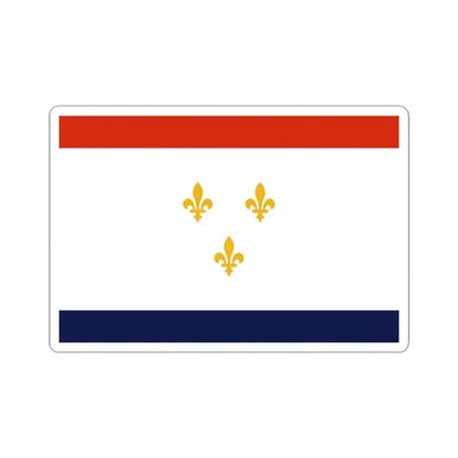 Flag of New Orleans Louisiana (United States) STICKER Vinyl Kiss-Cut Decal 3 Inch White - The Sticker Space