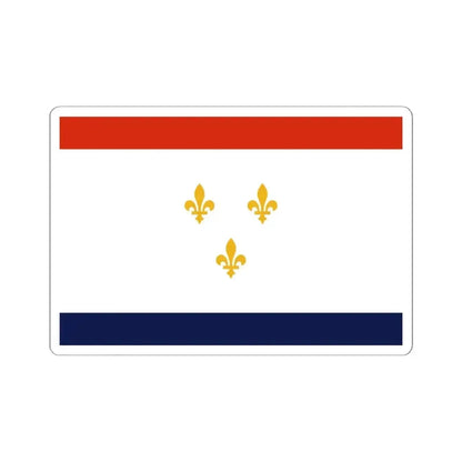 Flag of New Orleans Louisiana (United States) STICKER Vinyl Kiss-Cut Decal 6 Inch White - The Sticker Space