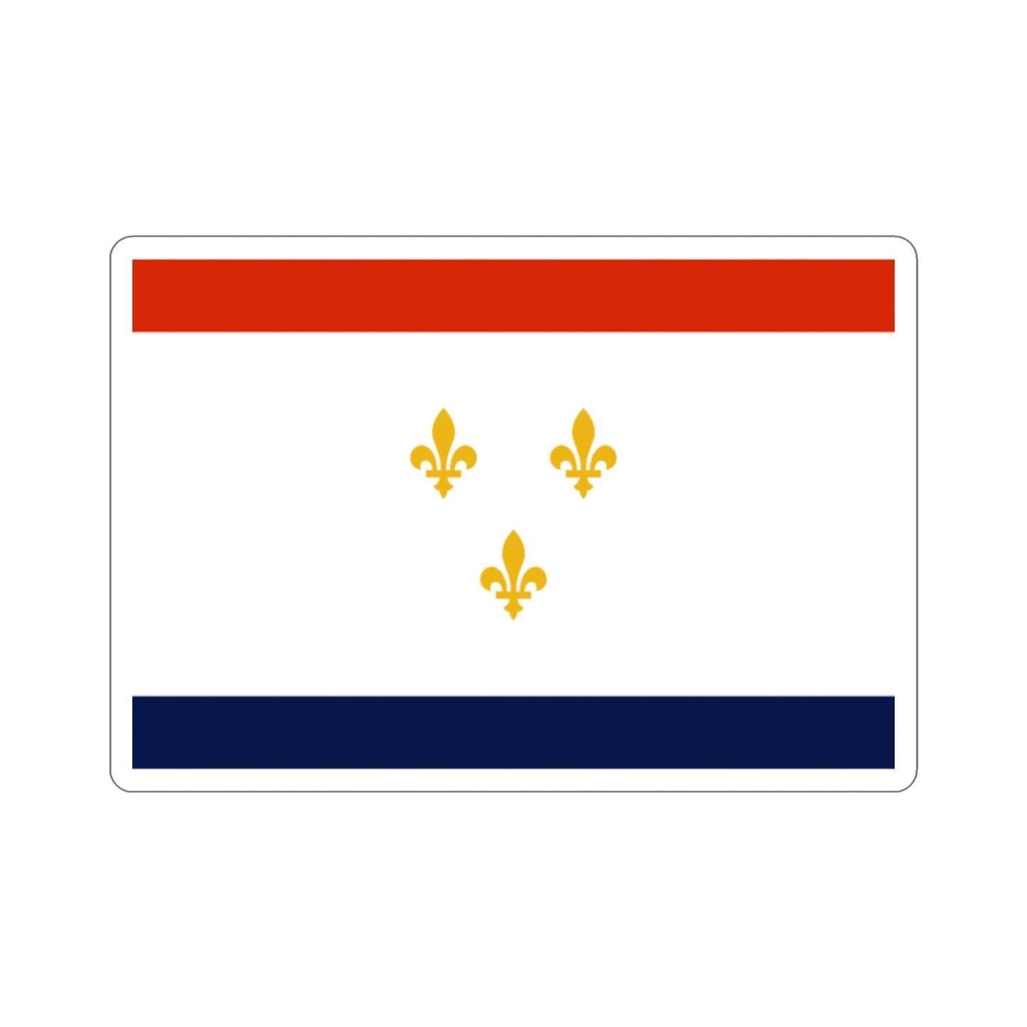 Flag of New Orleans Louisiana USA STICKER Vinyl Die-Cut Decal-2 Inch-The Sticker Space