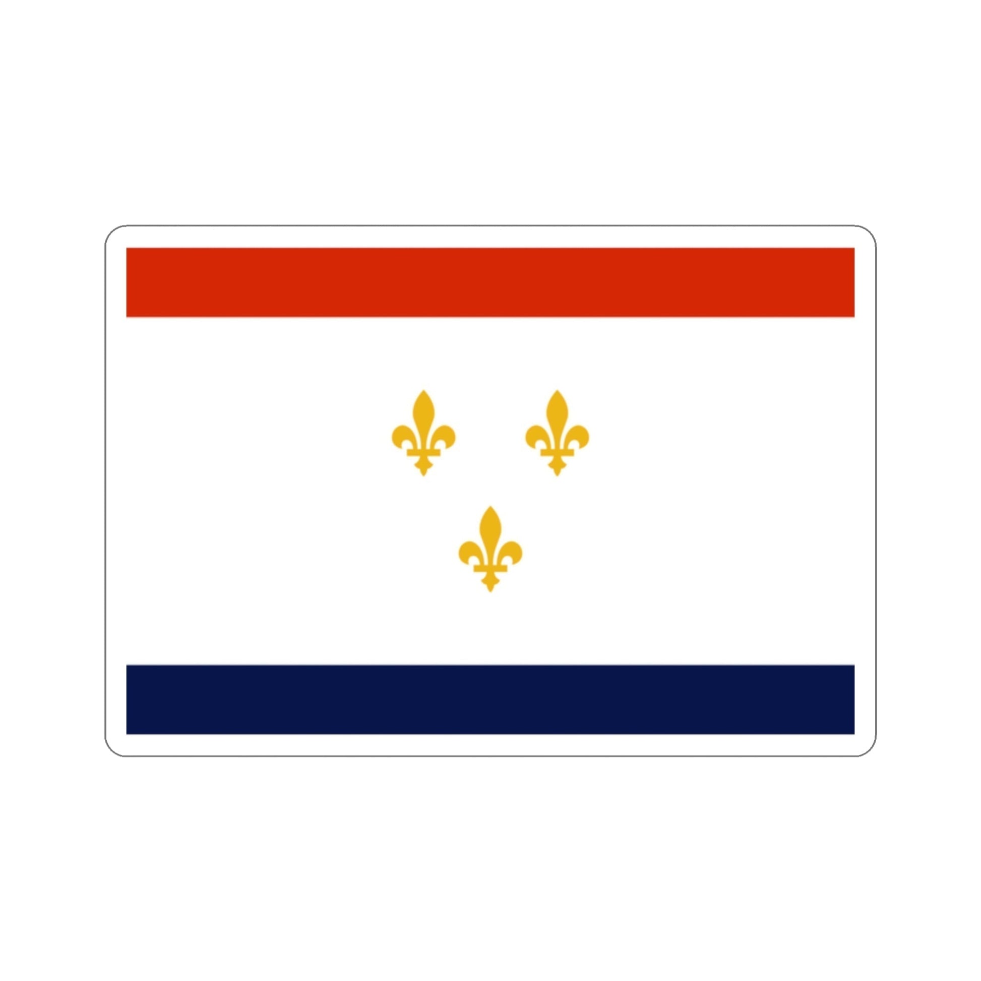 Flag of New Orleans Louisiana USA STICKER Vinyl Die-Cut Decal-2 Inch-The Sticker Space