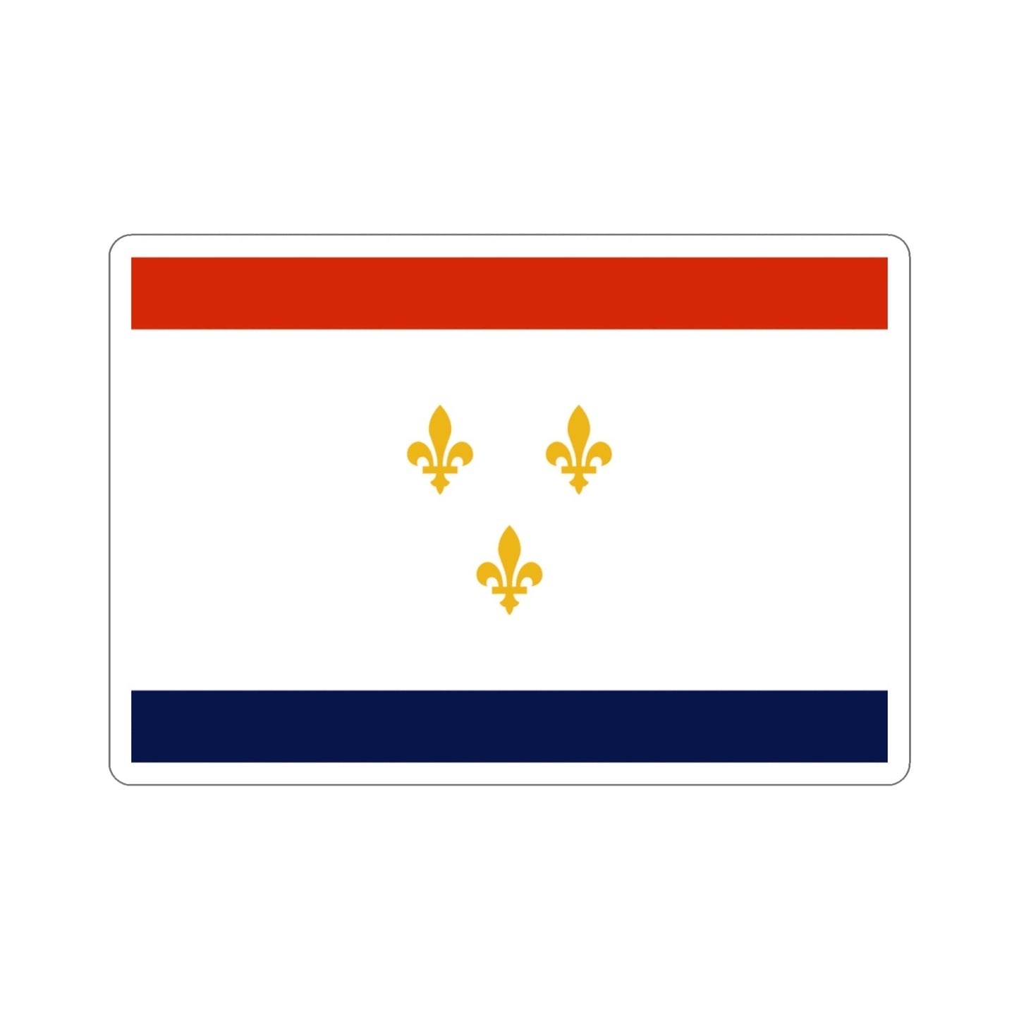 Flag of New Orleans Louisiana USA STICKER Vinyl Die-Cut Decal-3 Inch-The Sticker Space