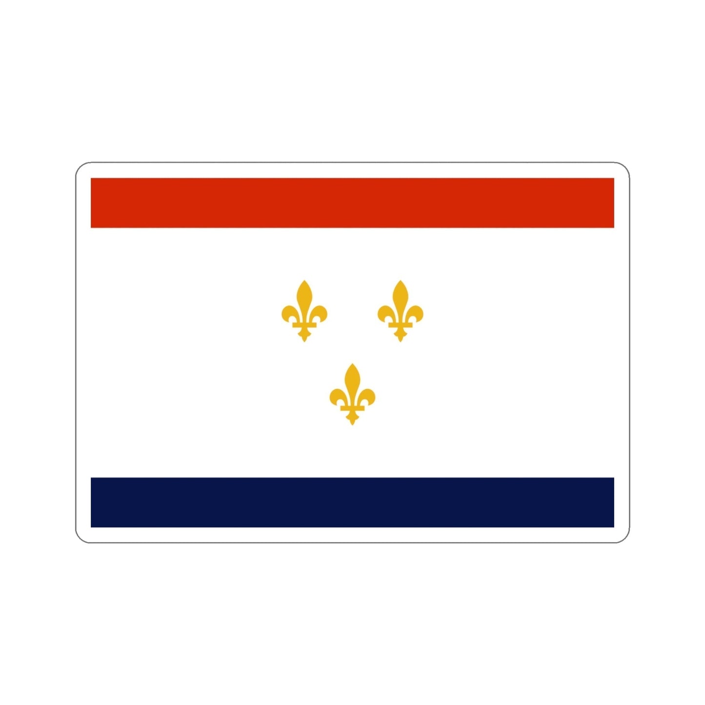 Flag of New Orleans Louisiana USA STICKER Vinyl Die-Cut Decal-4 Inch-The Sticker Space