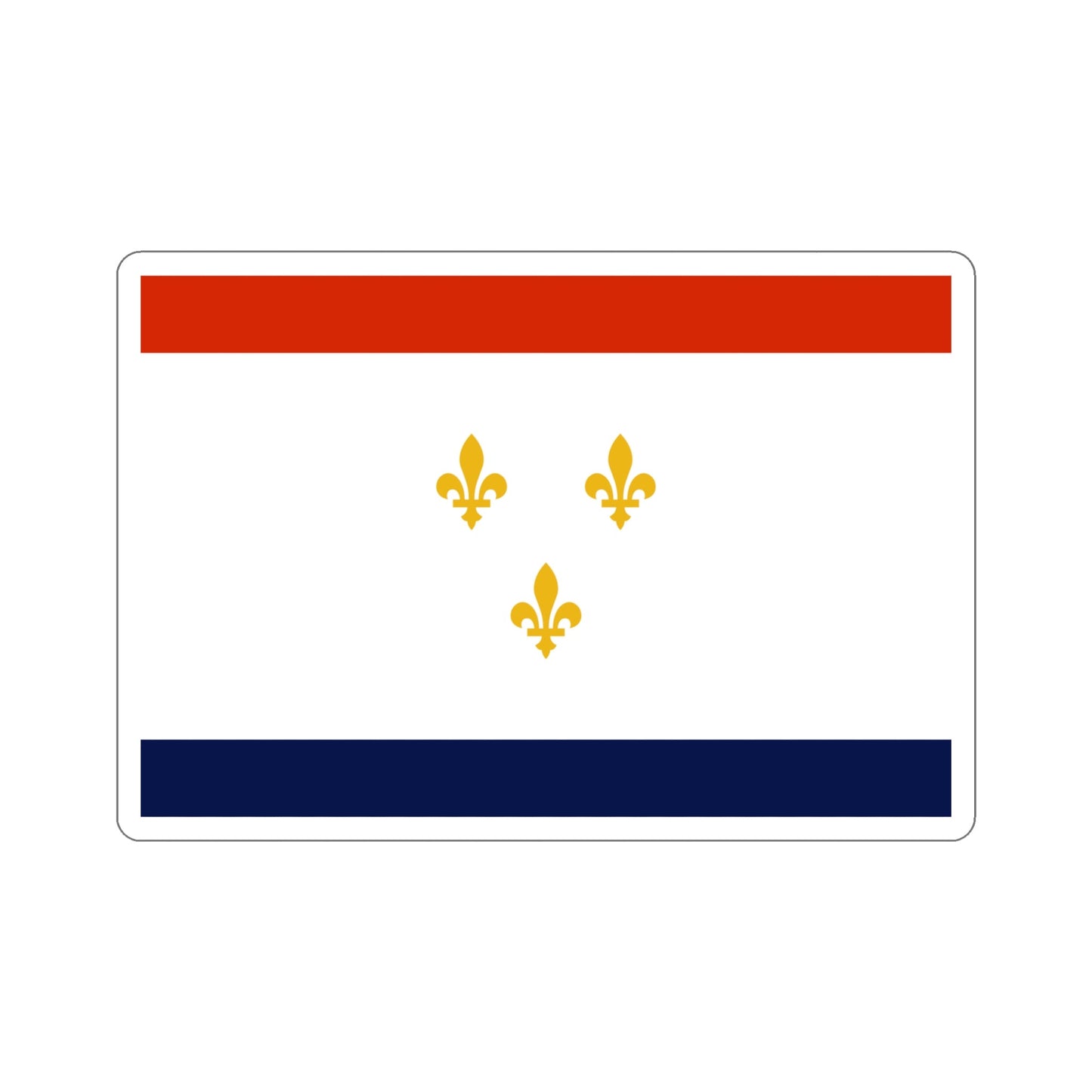 Flag of New Orleans Louisiana USA STICKER Vinyl Die-Cut Decal-5 Inch-The Sticker Space