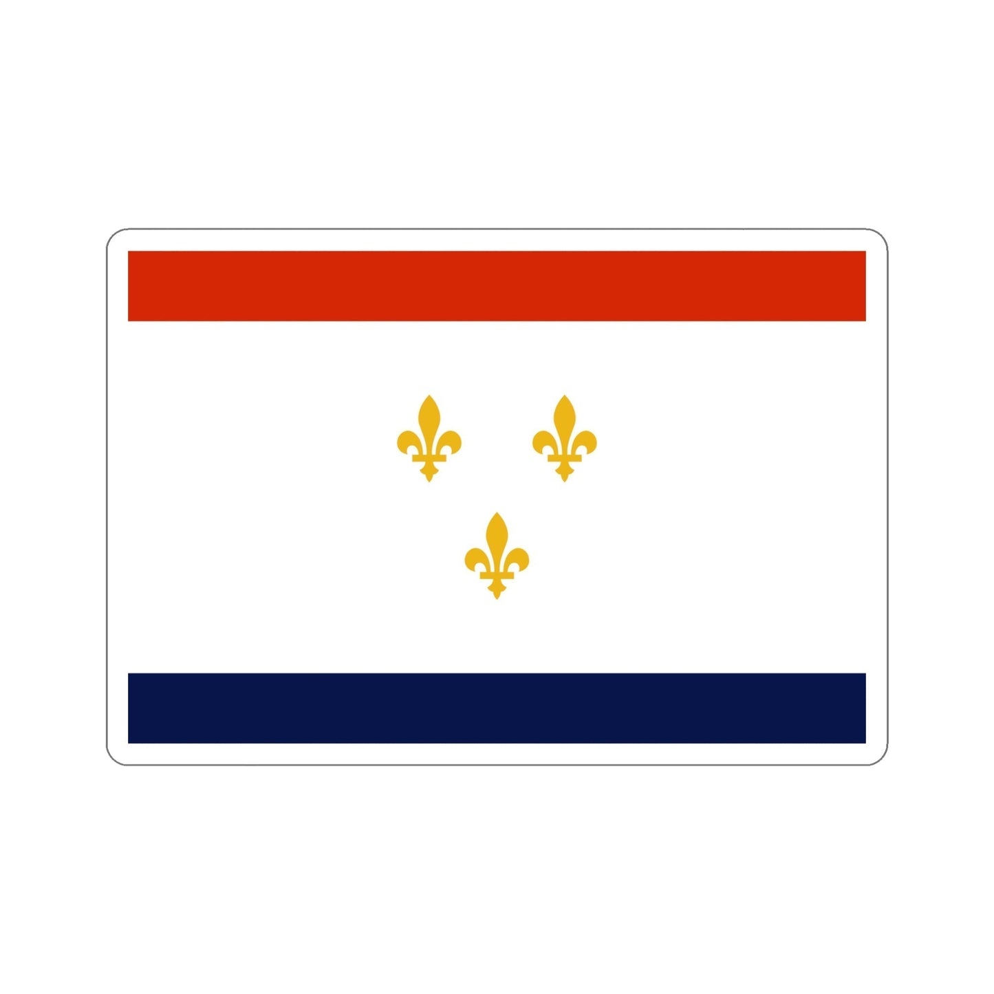 Flag of New Orleans Louisiana USA STICKER Vinyl Die-Cut Decal-6 Inch-The Sticker Space