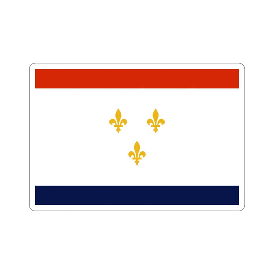 Flag of New Orleans Louisiana USA STICKER Vinyl Die-Cut Decal-6 Inch-The Sticker Space