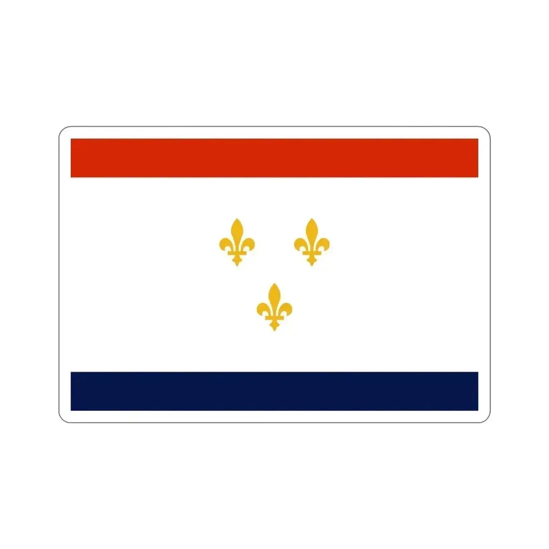 Flag of New Orleans Louisiana USA STICKER Vinyl Die-Cut Decal - The Sticker Space