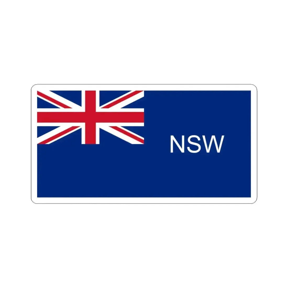 Flag of New South Wales 1867 (Australia) STICKER Vinyl Kiss-Cut Decal 6 Inch White - The Sticker Space
