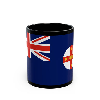 Flag of New South Wales Australia - Black Coffee Mug-11oz-The Sticker Space