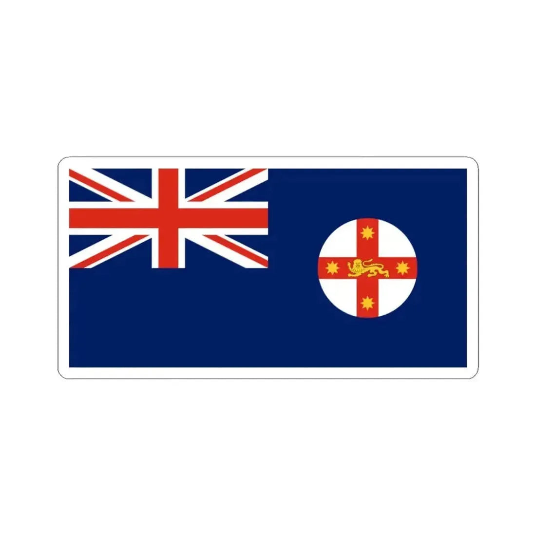 Flag of New South Wales (Australia) STICKER Vinyl Kiss-Cut Decal 3 Inch White - The Sticker Space