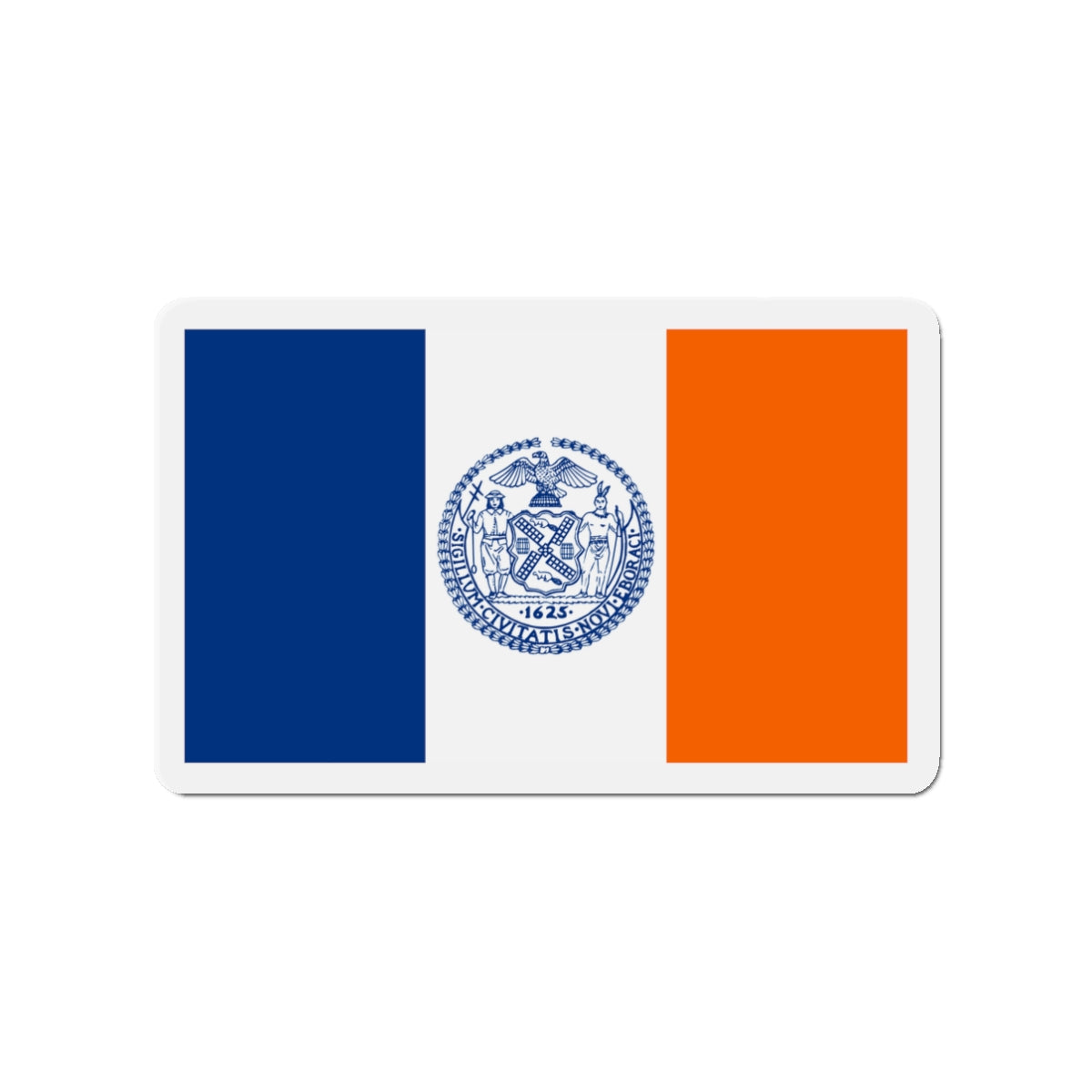 Flag of New York City - Die-Cut Magnet-3" x 3"-The Sticker Space